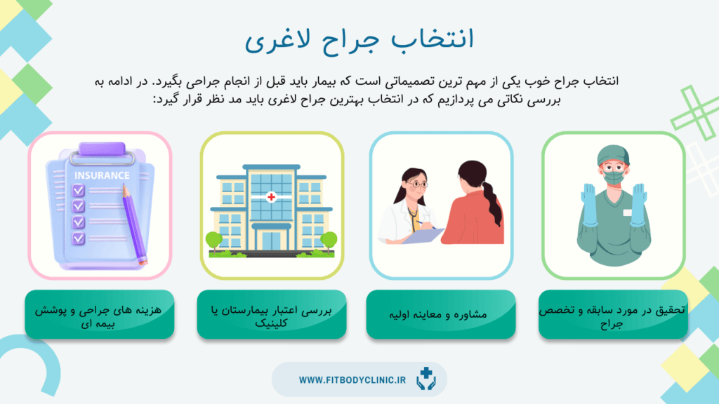 نکات مهم در انتخاب جراح لاغری