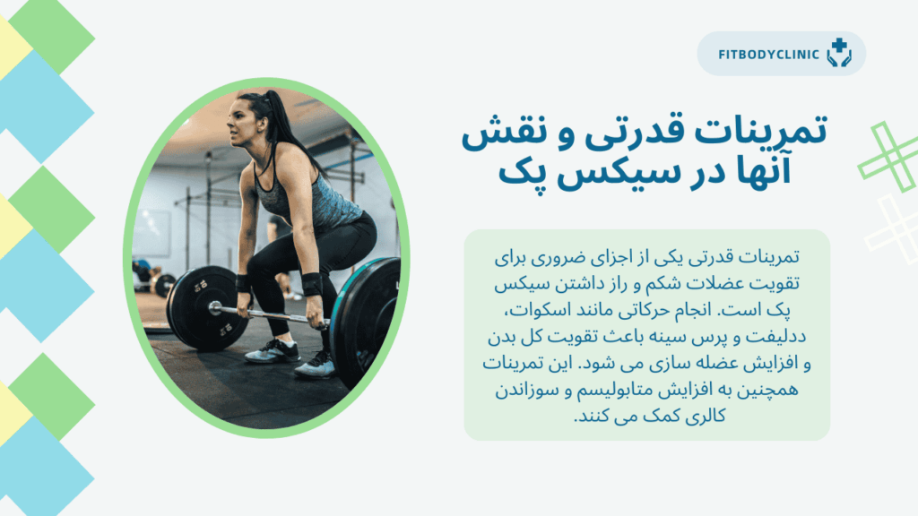 تمرینات قدرتی برای سیکس پک